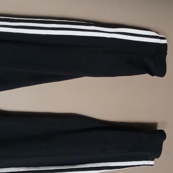 Adidas Black Athletic Pants w Back Leg Zippers Size L - Picture 4 of 5